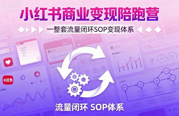 小红书商业变现陪跑营,轻IP矩阵 私域获客 聚光投流,一整套流量闭环SOP变现体系-知乎者也