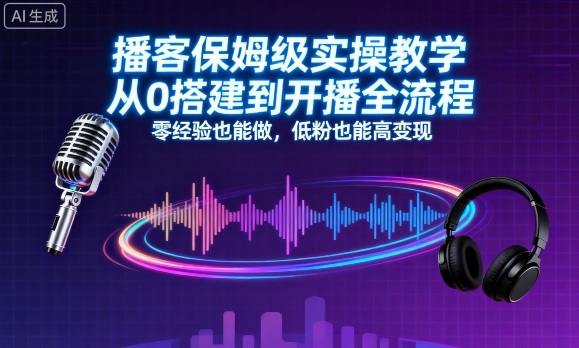 播客保姆级实操教学,从0搭建到开播全流程,零经验也能做,低粉也能高变现-知乎者也