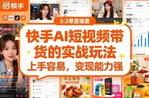快手ai短视频带货的实战玩法，上手容易，变现能力强-知乎者也
