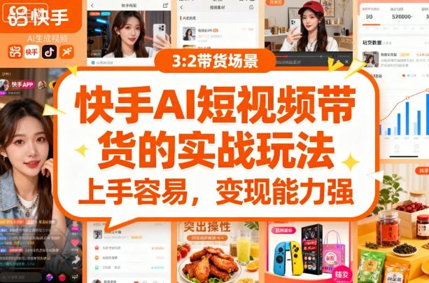 快手ai短视频带货的实战玩法,上手容易,变现能力强-知乎者也