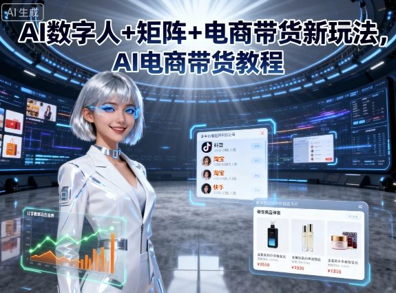 AI数字人+矩阵+电商带货新玩法,AI电商带货教程-知乎者也