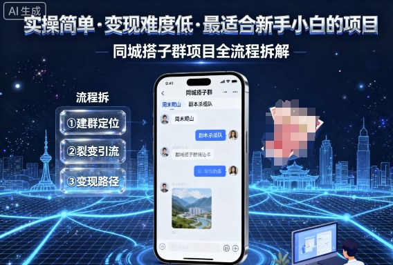 实操简单,变现难度低,最适合新手小白做的项目,每天轻松收入3张,同城搭子群项目全流程拆解-知乎者也