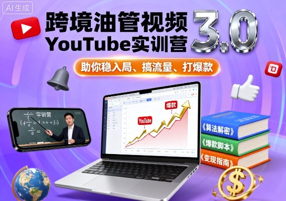 跨境油管视频YouTube实训营3.0,助你稳入局、搞流量、打爆款-知乎者也