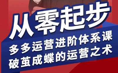 拼多多运营进阶系统课,从零起步,多多运营进阶体系课,破茧成蝶的运营之术(更新9月)-知乎者也