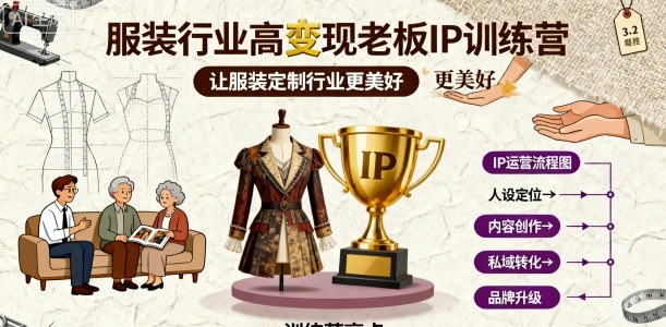 服装行业高变现老板IP训练营，让服装定制行业更美好-知乎者也