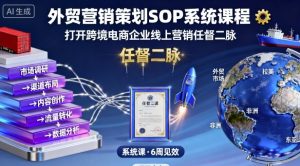 外贸营销策划SOP系统课程，打开跨境电商企业线上营销任督二脉-知乎者也