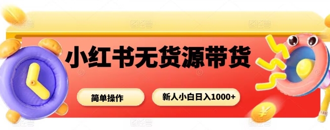 小红书无货源带货项目,简单无脑,新人小白日入多张-知乎者也