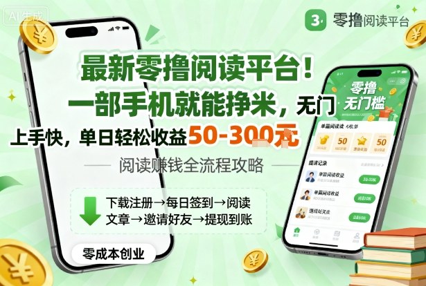 最新零撸阅读平台!一部手机就能挣米,无门槛上手快,单日轻松收益50-3张【揭秘】-知乎者也