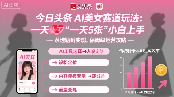 今日头条AI美女赛道玩法,一天轻松5张,小白轻松上手-知乎者也