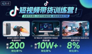 短视频带货训练营,抖音带货课程+抖音带货数据挖掘+精准获客解决方案-知乎者也