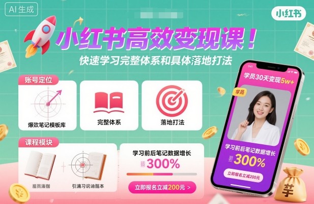 小红书高效变现课,快速学习小红书完整体系和具体落地打法-知乎者也