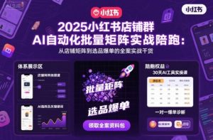 2025小红书店铺群AI自动化批量矩阵实战陪跑，从店铺矩阵到选品爆单的全案实战干货-知乎者也