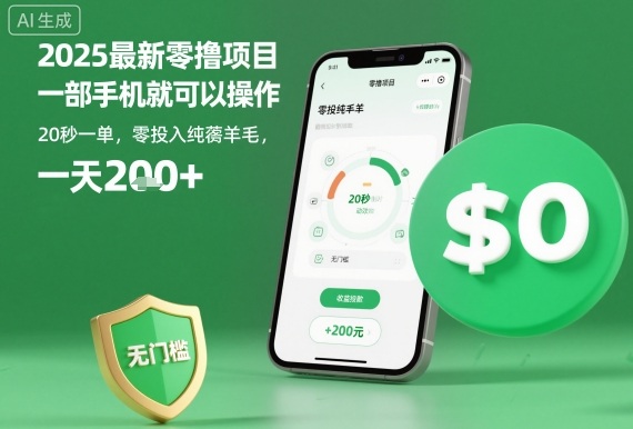 2025最新零撸项目,一部手机就可以操作,20秒一单,零投入纯薅羊毛,无门槛,一天200+【揭秘】-知乎者也