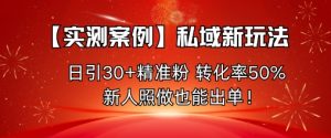 【实测案例】私域新玩法，日引30+精准粉，转化率50%，新人照做也能出单！-知乎者也