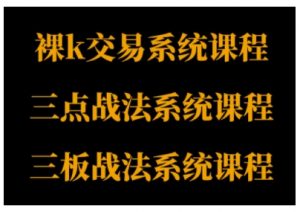裸K体系、三点体系、三板体系三套系统课程,从基础到进阶,助力交易者构建系统化交易思路-知乎者也