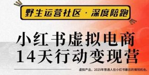 小红书虚拟电商14天变现训练营3.0,虚拟产品,2025年普通人在小红书最后的搞钱机会-知乎者也