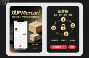 煤炉Mercari国外闲鱼二手电商运营实战全流程,仿品高利润,简单上手,闷声搞钱-知乎者也
