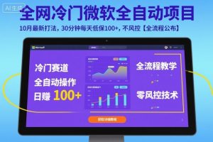 全网冷门微软全自动挂G项目,10月最新打法,30分钟每天低保100+,不风控【全流程公布】【揭秘】-知乎者也