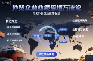 外贸企业业绩倍增方法论,帮助外贸企业拉伸业绩-知乎者也