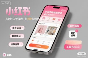 小红书电商运营课:从0到1冷启动与1到100快速增长实战教学-知乎者也