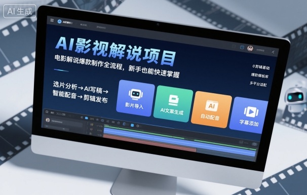 AI影视解说项目,电影解说爆款制作全流程,新手也能快速掌握-知乎者也