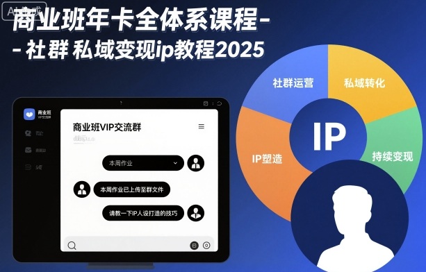 商业班年卡全体系课程-社群私域变现ip教程2025-知乎者也