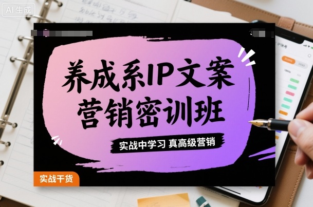 养成系IP文案营销密训班,实战中学习真高级营销-知乎者也
