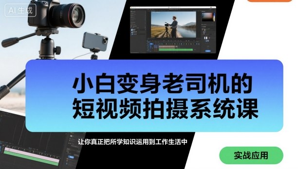 小白变身老司机的短视频拍摄系统课,让你真正把所学知识运用到工作生活中-知乎者也