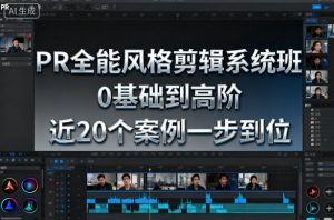PR全能风格剪辑系统班，0基础到高阶，近20个案例一步到位-知乎者也