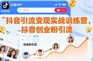 抖音引流变现实战训练营,抖音创业粉引流-知乎者也