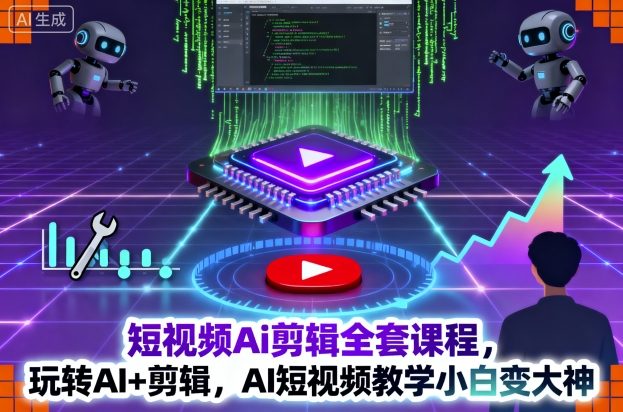 短视频Ai剪辑全套课程,玩转AI+剪辑,AI短视频教学小白变大神-知乎者也