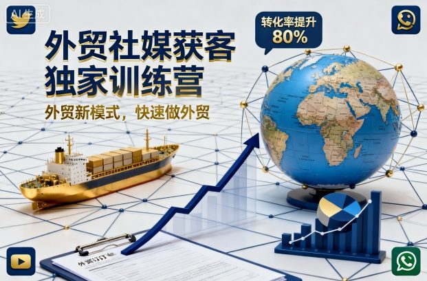 外贸社媒获客独家训练营,外贸新模式,快速做外贸-知乎者也