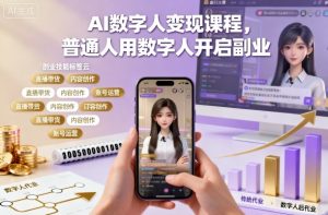 AI数字人变现课程,普通人用数字人开启副业-知乎者也