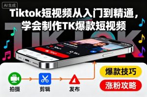 Tiktok短视频从入门到精通,学会制作TK爆款短视频-知乎者也