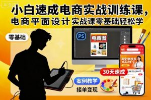 小白速成电商实战训练课,电商平面设计实战课零基础轻松学-知乎者也