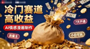 公众号冷门赛道，用AI做情感漫画，7天开通流量主，操作简单，小白可玩-知乎者也