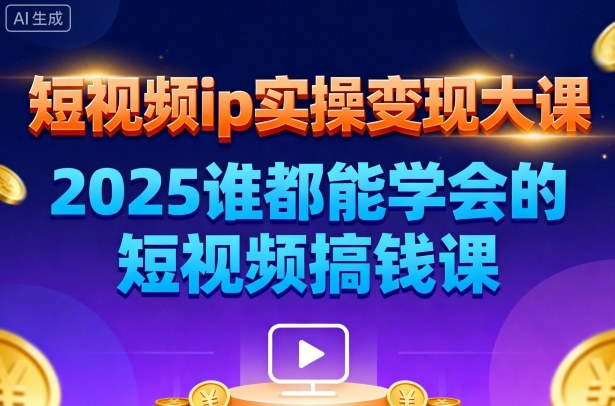 短视频ip实操变现大课,7月26-27日广州站线下课,2025谁都能学会的短视频搞钱课-知乎者也