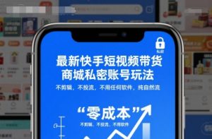 最新快手短视频带货商城私密账号玩法，不剪辑，不投流，不用任何软件，纯自然流-知乎者也
