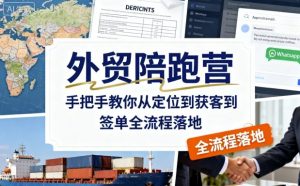 外贸陪跑营,手把手教你从定位到获客到签单全流程落地-知乎者也