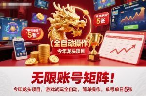 无限账号矩阵!今年龙头项目,游戏试玩全自动,简单操作,单号单日5张【揭秘】-知乎者也