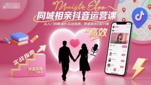 同城相亲抖音运营课,从入门到精通的实战指南,快速高效匹配对象-知乎者也