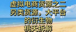 虚拟电商之二—另类的货源，大平台的衍生物-知乎者也