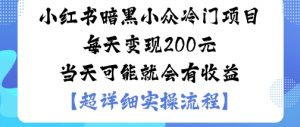 小红书暗黑小众冷门项目每天变现2张当天可能就会有收益-知乎者也