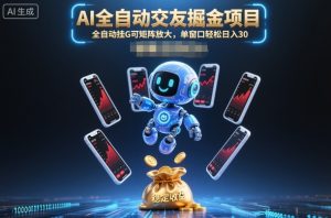 AI全自动交友掘金项目，全自动挂G可矩阵放大，单窗口轻松日入30+【揭秘】-知乎者也