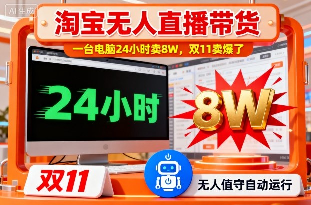 淘宝无人直播带货,一台电脑214小时卖8W,双11卖爆了【揭秘】-知乎者也