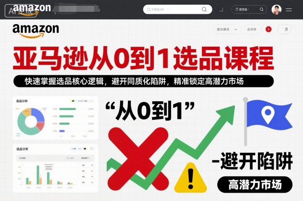 亚马逊从0到1选品课程,快速掌握选品核心逻辑,避开同质化陷阱,精准锁定高潜力市场-知乎者也