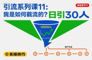引流系列课11:我是如何截流的?日引30人【文档】-知乎者也