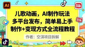 儿歌动画，AI制作玩法，多平台发布，简单易上手，制作+变现方式全流程教程-知乎者也