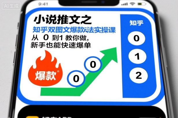小说推文之知乎双图文爆款玩法实操课,从0到1教你做,新手也能快速爆单-知乎者也