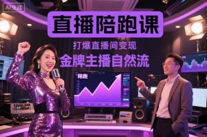 直播陪跑课,金牌主播自然流打爆直播间,复制高变现玩法-知乎者也